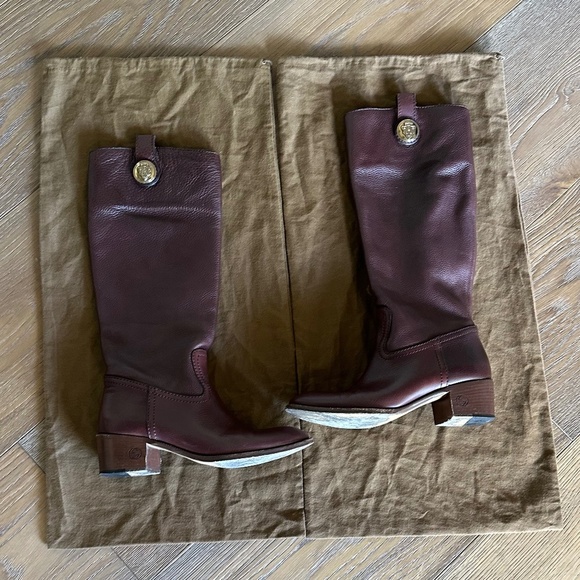 GUCCI Hysteria Accent Pebbled Leather Riding Boot in Brown - Picture 17 of 17